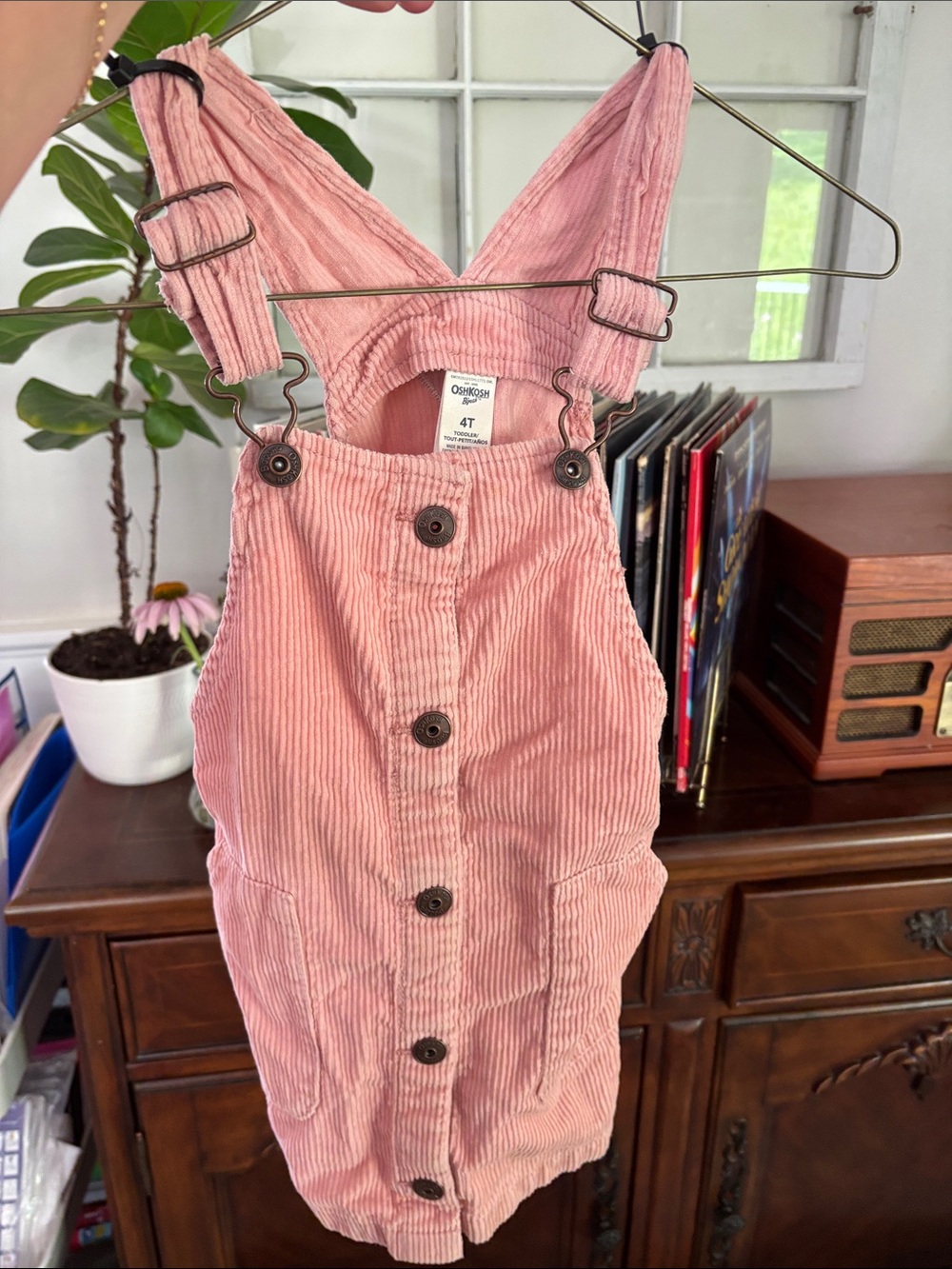 OshKosh B'gosh Light Pink Corduroy Toddler Overalls